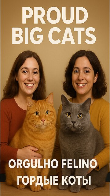 Feline Pride: These giants are pure love! 🐱💖