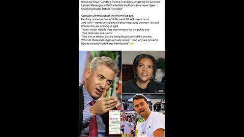 Candace ~ It Screams of Motive | Bill Ackman Furious