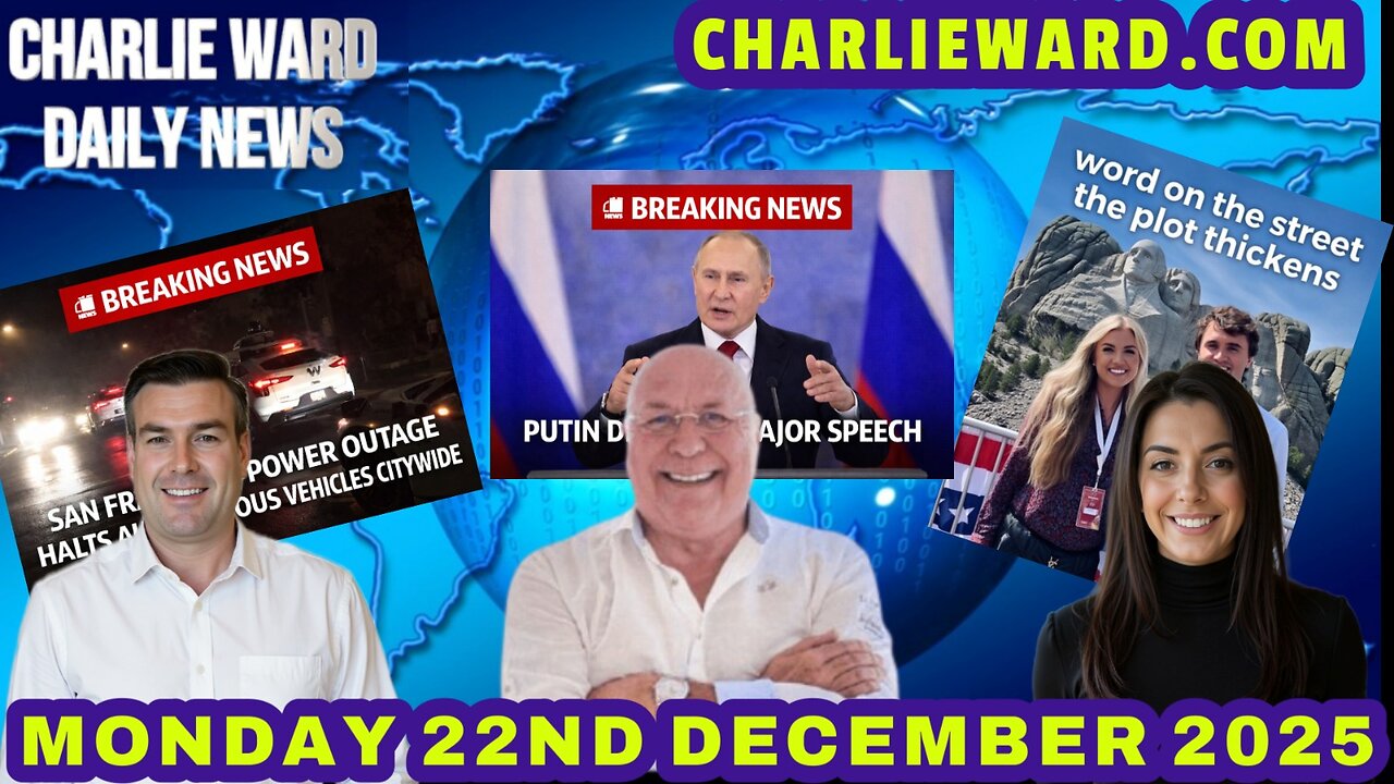 CHARLIE WARD DAILY NEWS WITH CHARLIE WARD, PAUL BROOKER & DREW DEMI MONDAY 22ND DECEMBER 2025