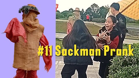 A Group Freaks Out as Sackman Prank Strikes Again! 😱🤣 | PrankyClown