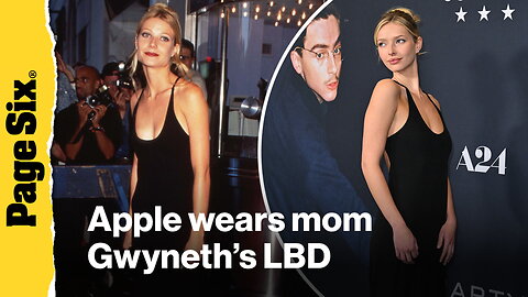 Apple Martin wears Gwyneth Paltrow's Calvin Klein LBD from 1996 to 'Marty Supreme' premiere