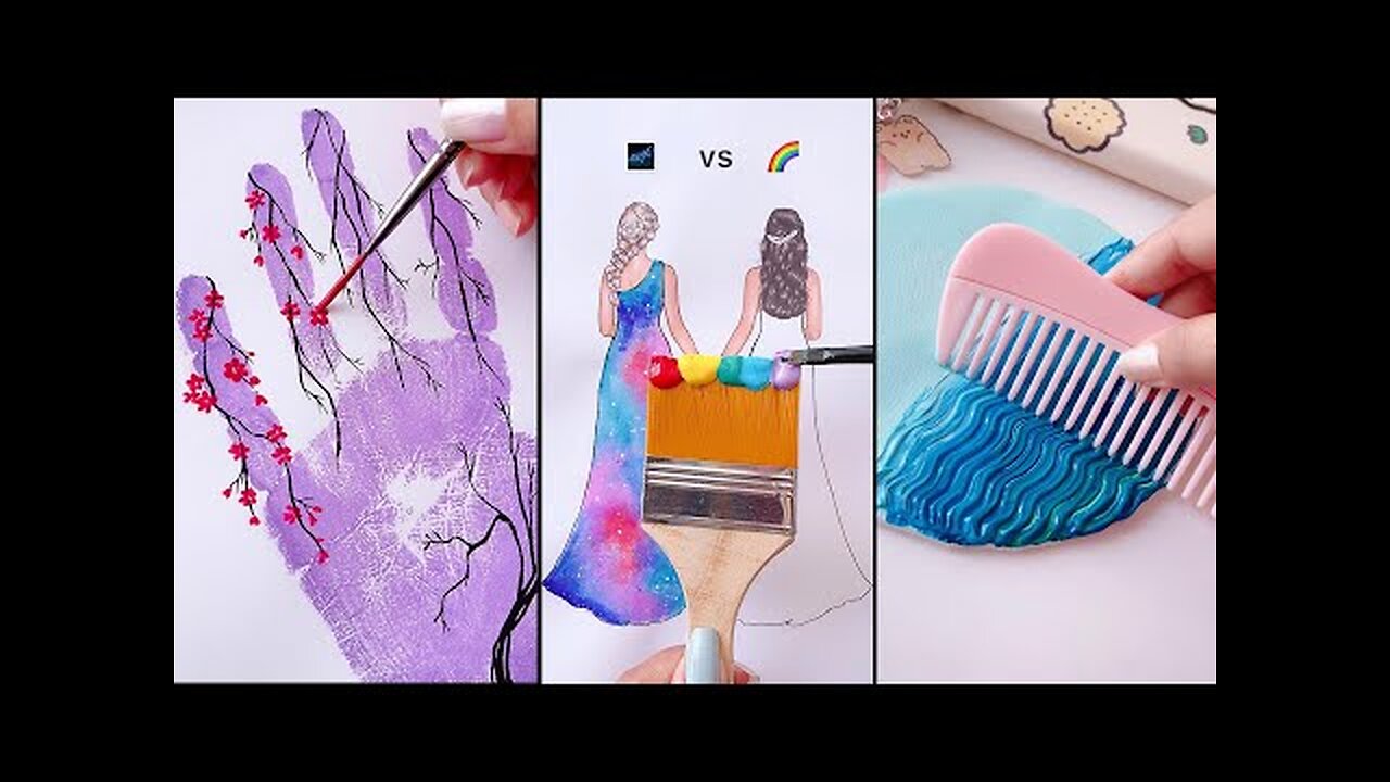 14 Easy Art Tips & Hacks -- creative art ideas -- Easy Painting Technique -- Painting