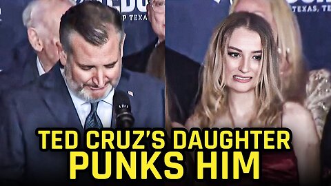 Ted Cruz Gets HUMILIATED By His Own Daughter During Victory Speech