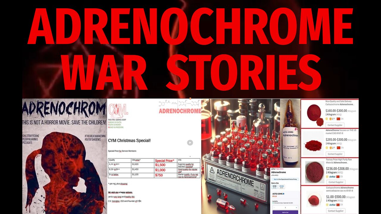 ⚫️🔱🔺 Adrenochrome War Stories ▪️Sucking Nutritious Blood to Get High & Keep Young