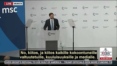 Varapresidentti JD Vance puhui Münchenin turvallisuuskonferenssissa - 14.2.25