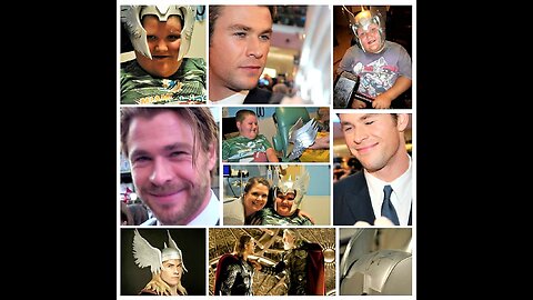 CHRIS HEMSWORTH ⭐ signed THOR 🔨 Helmet received by boy Calvin 💛 @ Joe DiMaggio Children's Hospital