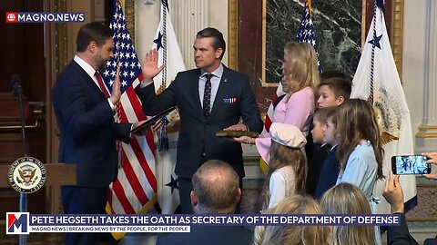 Pete Hegseth Takes Oath as Secretary of the Department of Defense (Jan 25, 2025) [LIVE]