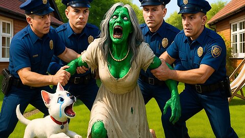 😱 OMG! Zombie Granny Sneaks into Kitten’s Home 😹 She Gets Busted by the Police ! #cat #catstory