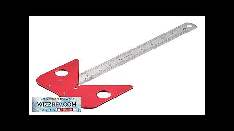 30cm Center Woodworking Ruler 45 Degrees Angle Line Caliber Marking Ruler Wood Review