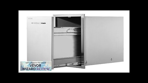 VEVOR Pull Out Trash Drawer 13.6Wx26Hx19.3D Inch Lower Sliding Rails Stainless Steel Review