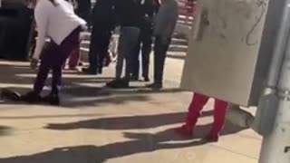 CHIMPOUT Breaks Out Outside Grady Memorial Hospital