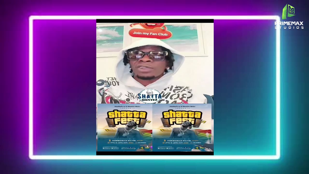 Shatta wale speaks ahead of his birthday fest. No multi coloured dressing, all white