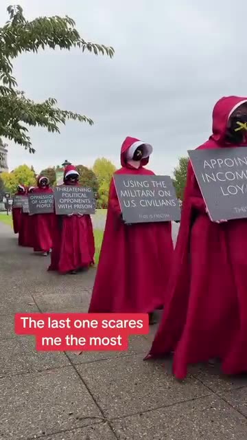 I seen this demonstration at the No Kings protest today. The last message gave me goosebumps.