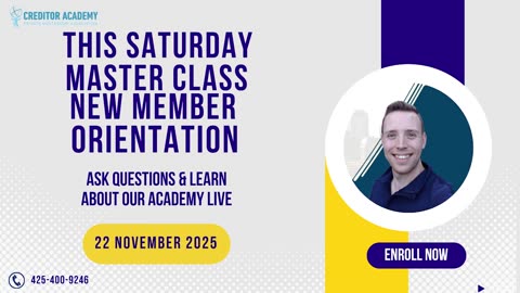 🎓 Master Class New Member Orientation – This Saturday!