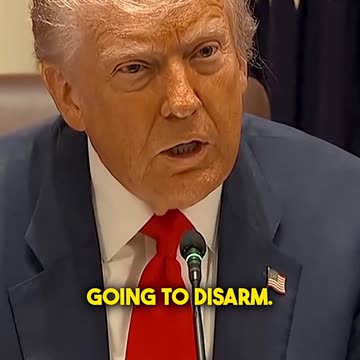 Trump on Hamas - "They will disarm, or we will disarm them"