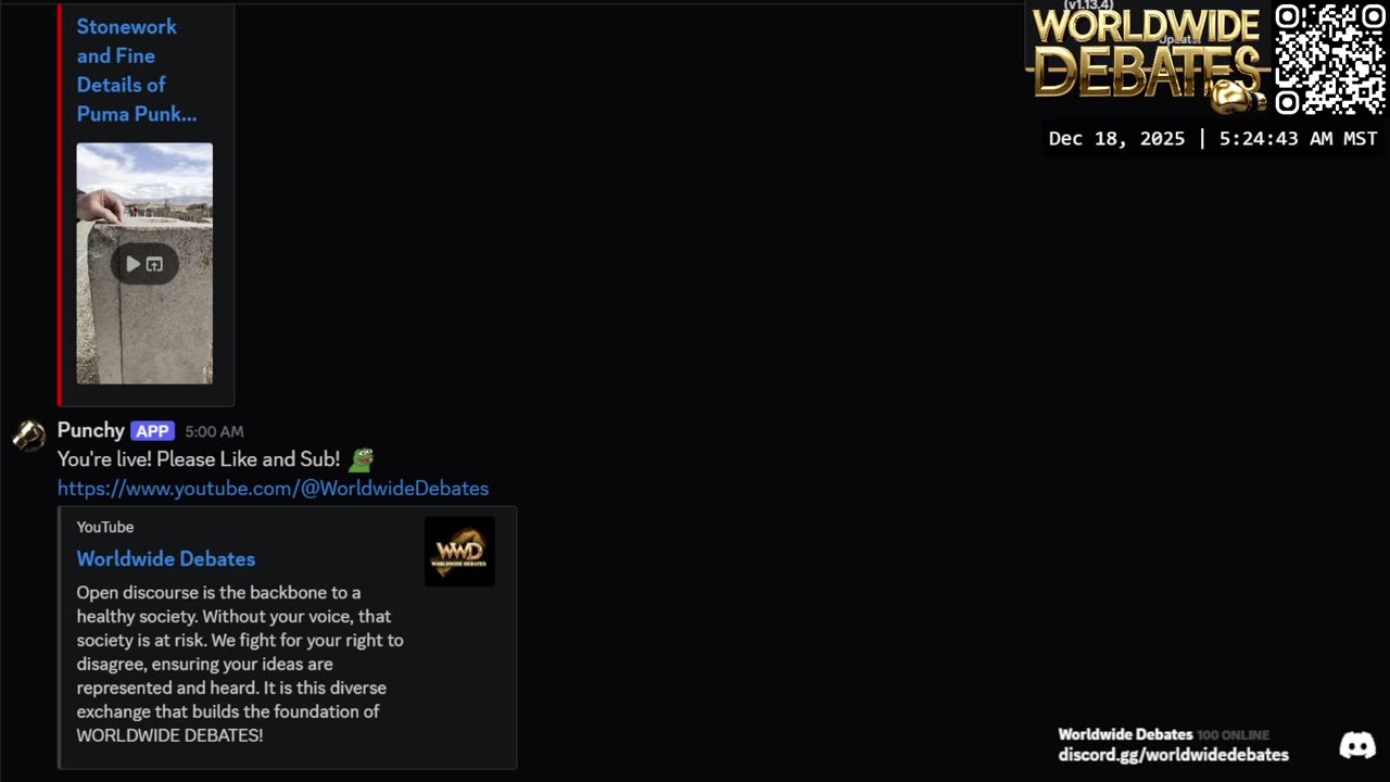 0230 WIDESTREAM - Worldwide Debates - YouTube/Twitch/Rumble