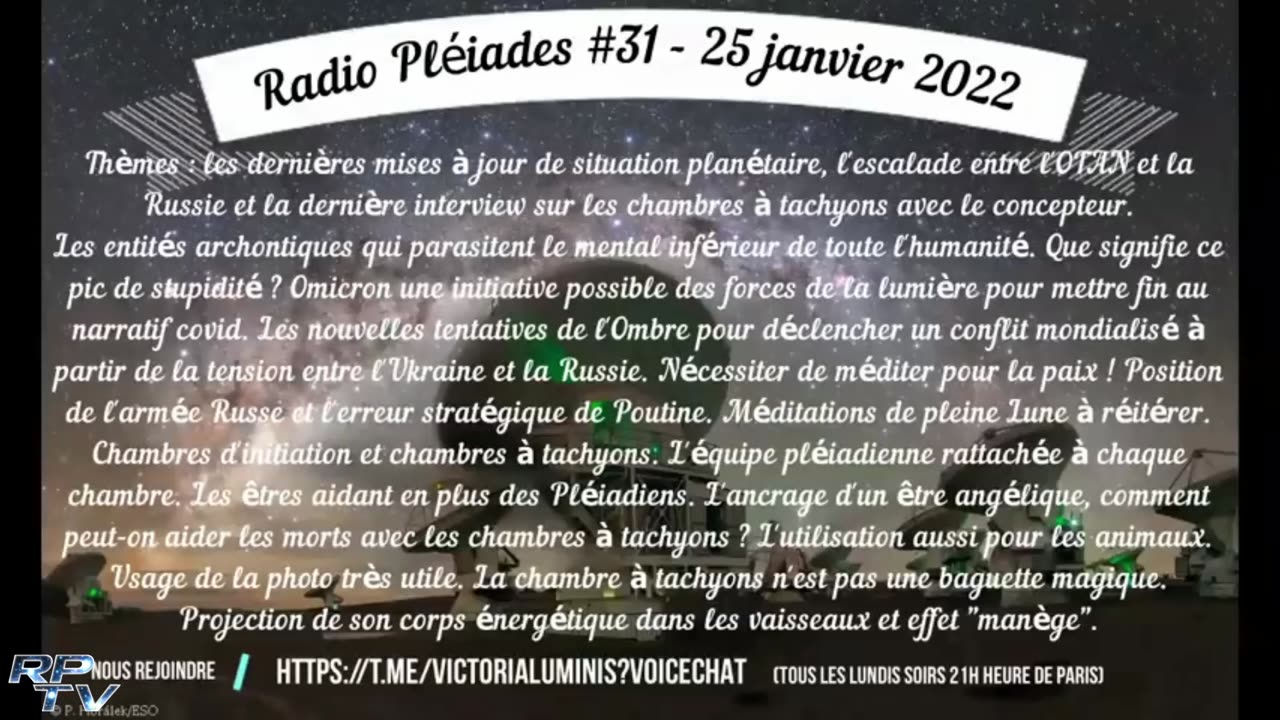 Radio Pléiades sur Rumble