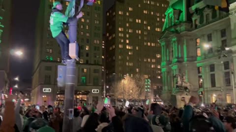 Philadelphia Fan Celebrate Superbowl win..