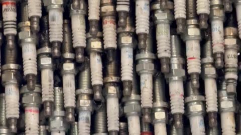 Bear Made Out of Spark Plugs