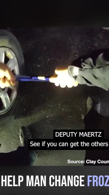 Police Help Man Change Frozen Tire... in Florida!