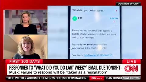 Federal employee went on CNN to cry that she only had 48 hrs to reply to DOGE email.