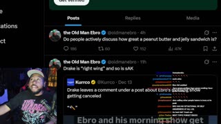 THE COPE! Ebro n RosenDweeb accuse me and Drake of being RIGHT WING! Bobby Shmurda JUMPED!