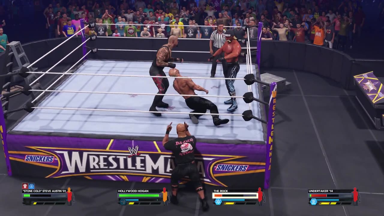 WWE 2K24 - CM Punk Vs The Rock Vs John Cena Vs Randy Orton FATAL 4 WAY MATCH (PS5)