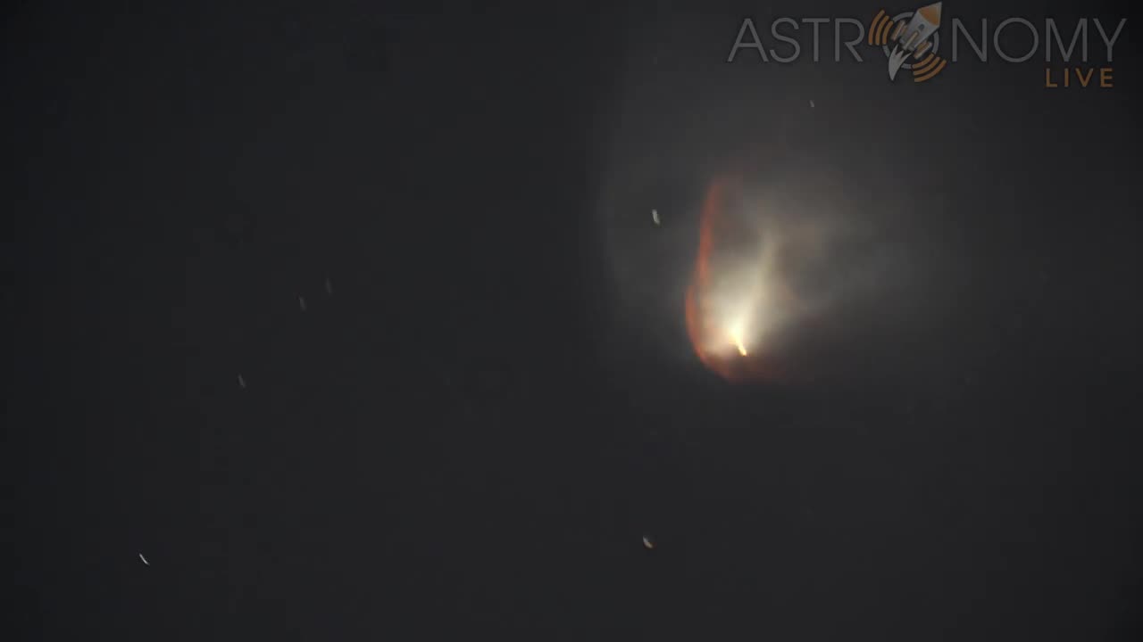 Starship explosion and debris tracked with 11" Telescope from Sarasota Florida