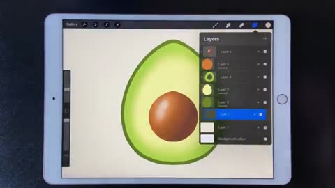 EASY Procreate Tutorial - Drawing an Avocado 🥑 (Easier than You Thought!)