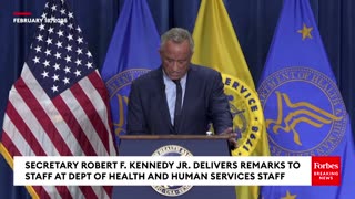 FULL REMARKS BELOW, RFK Jr. Delivers Speech To Health & Human Services Dept. After Becoming HHS Secretary