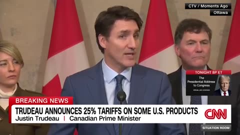 Watch Trudeau speak directly to Trump during blistering speech