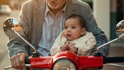 🤣 Grandpa Taking Baby Home on a Scooter?! 🍼🛵 Wait for Baby’s Question! 😂 #FunnyBaby #ComedyGold
