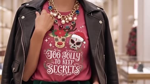 This tee is too jolly to hide… can you keep the secret or not? #ChristmasShirt #HolidayVibes