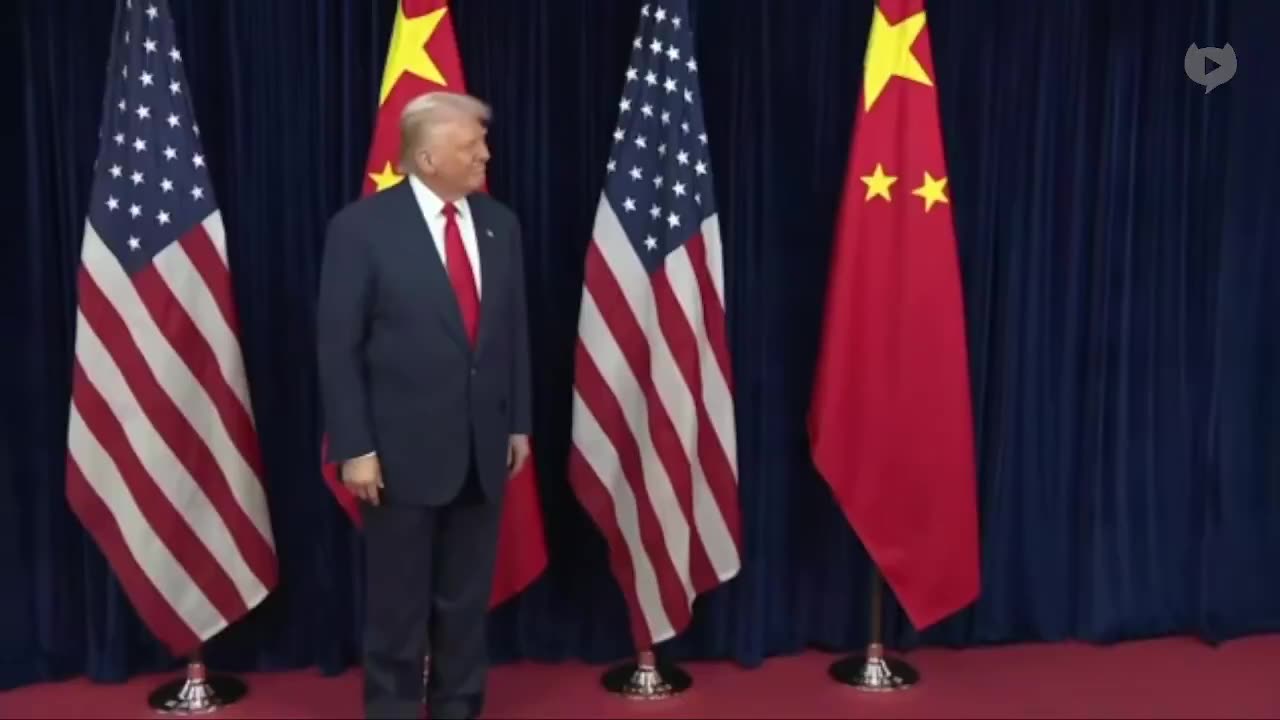 Trump and Xi meet face-to-face, shaking hands, Xi says very little.