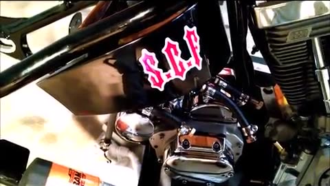 CUSTOM HARLEY CHOPPER OIL TANK