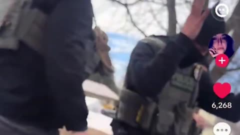 Karen following ICE agents