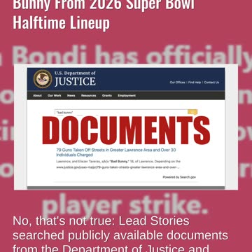 Fact Check: Pam Bondi Did NOT File Petition Asking NFL To Remove Bad Bunny From 2026 Super Bowl