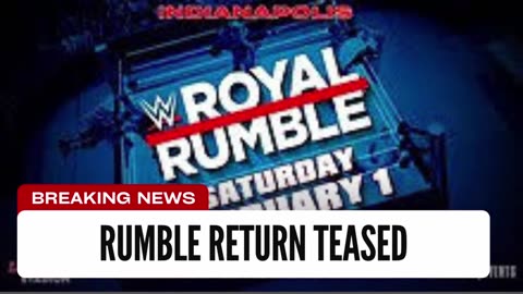 WWE Legend Teases Rumble Return