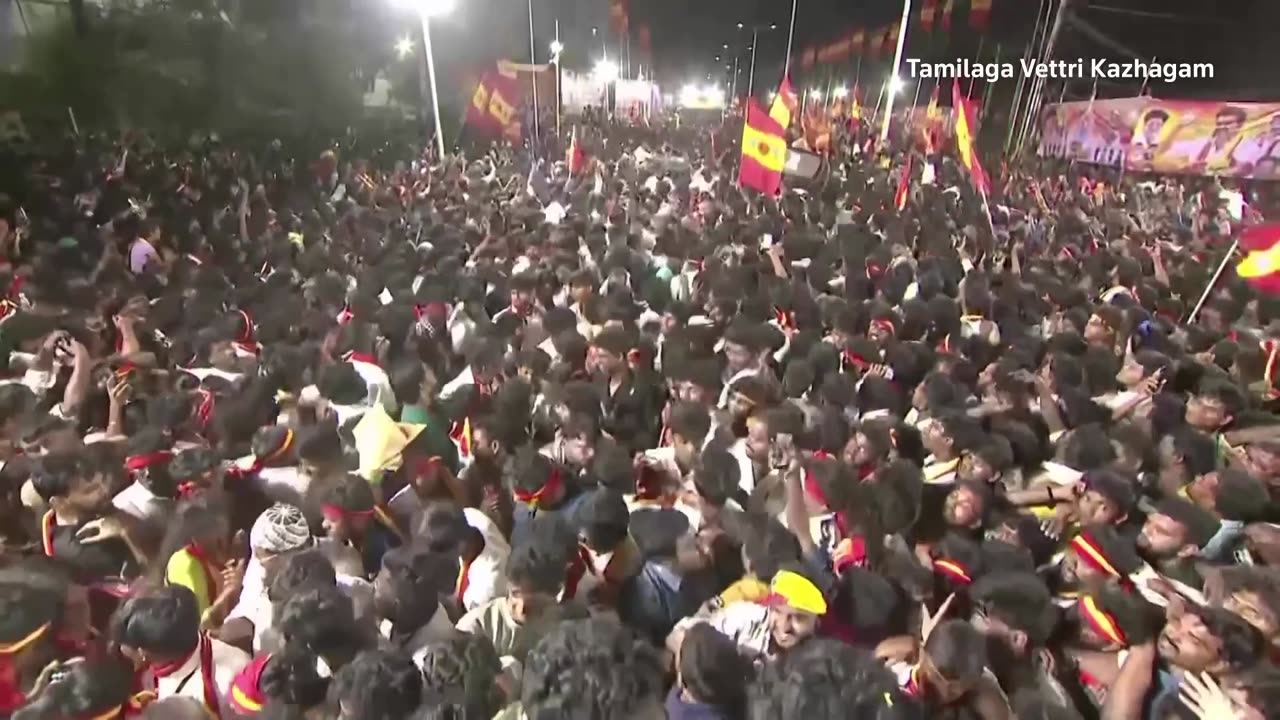 Dozens killed in political rally stampede in India