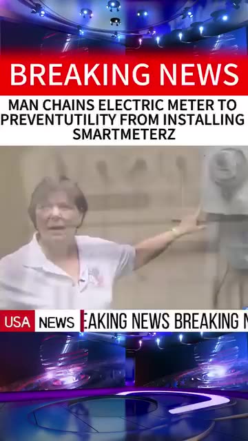 BREAKING NEWS MAN CHAINS ELECTRIC METER TO PREVENTUTILITY FROM INSTALLING SMARTMETERZ