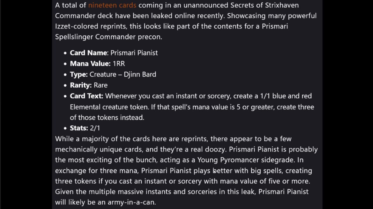 Strixhaven cards leaked already