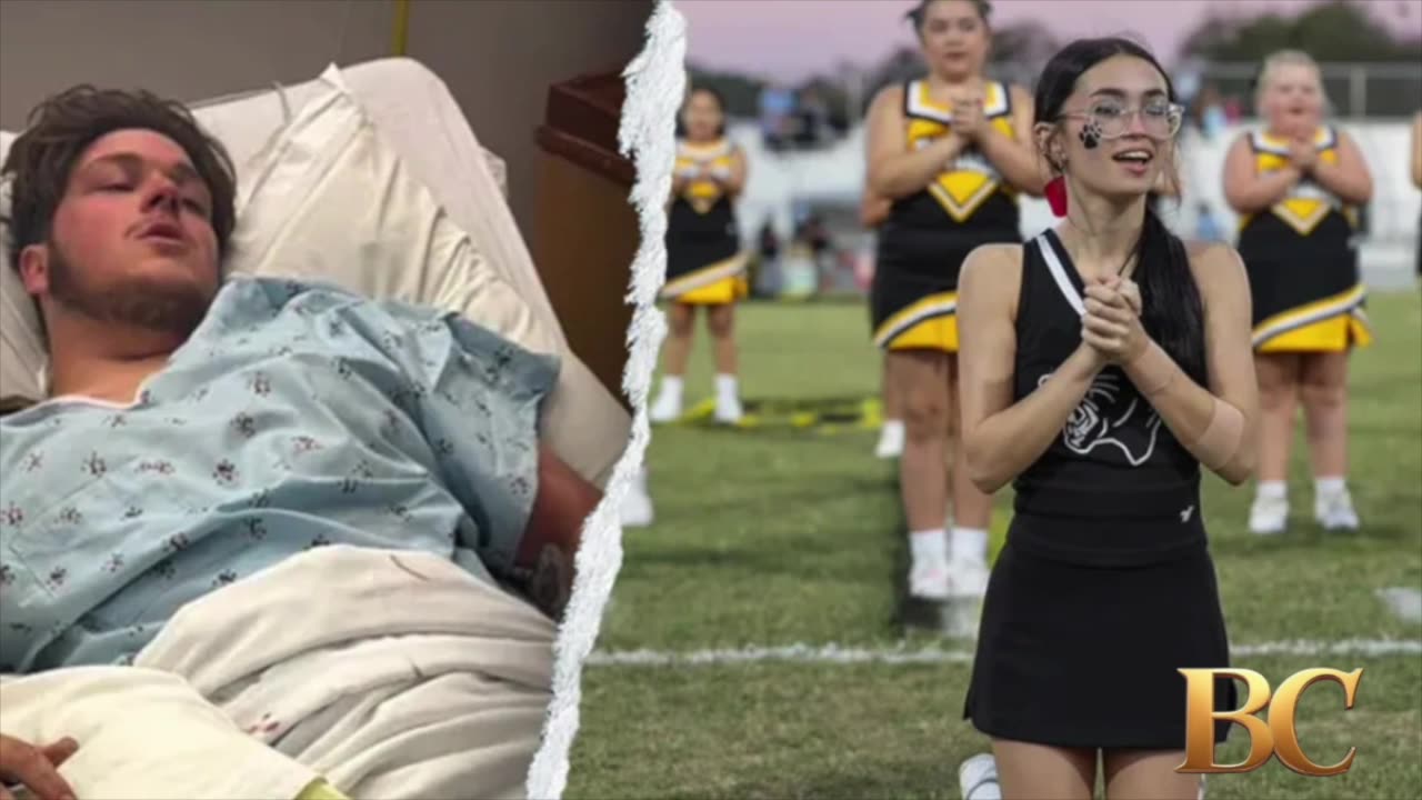 Man shot 10 times protecting high school cheerleader who died after shooting at bonfire