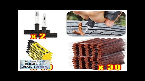 Car Tire Repair Tool Kit with Rubber Strips Tubeless Tyre Puncture Studding Review