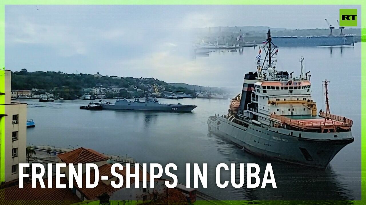 Russian naval fleet detachment in Cuba following military drills in the ...