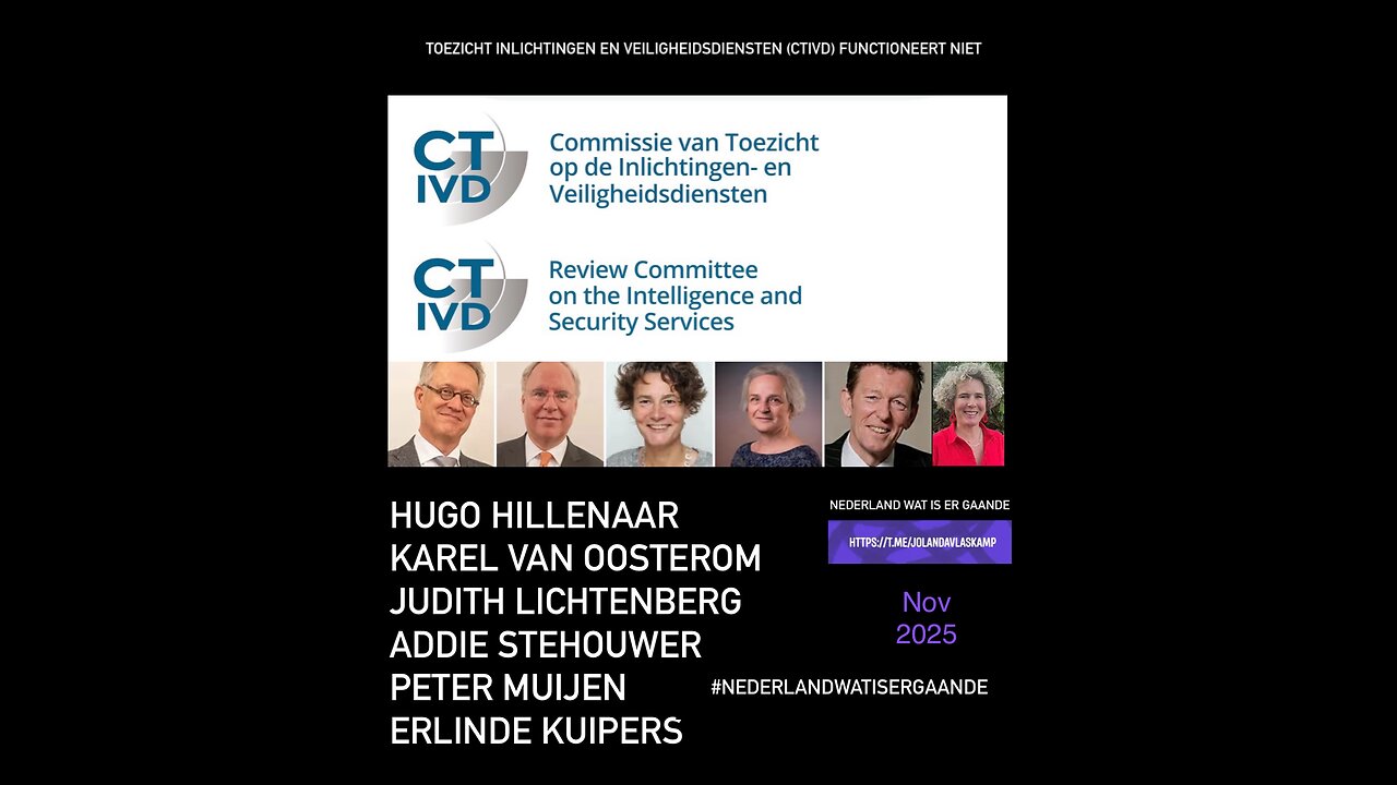 Klacht: Toezicht Inlichtingen en Veiligheidsdiensten (CTIVD) functioneert niet