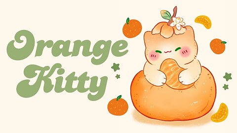 Orange Kitty Lofi 🍊1 Hour Cafe Song 🍒 Stream cafe✨ cute & relaxing music☀️ Make Your Day Better