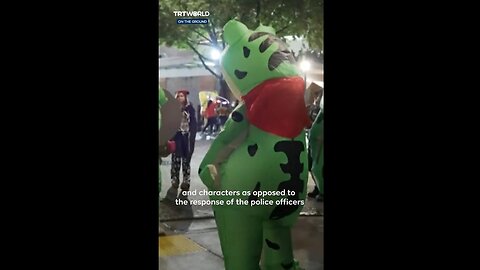 Frog costumes show up in multiple protests in Chicago, Austin, DC, Portland, San Fran