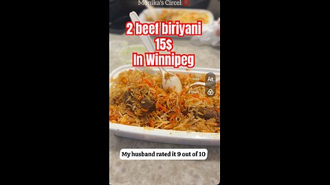 ⭕️Halal Kacchi Biriyani from pakistani A1 restaurant, Winnipeg, Canada| Black friday Offer