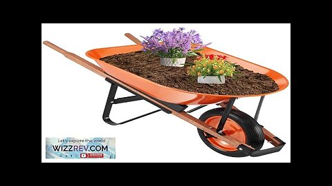 VEVOR Wheelbarrow Cart One Wheel Garden Dump Cart 330 lbs Yard Utility Review