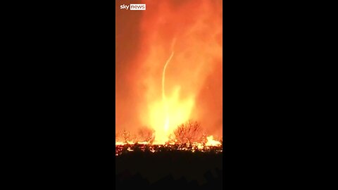 Fire tornado in california !!waaaw